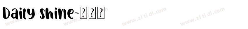 Daily shine字体转换